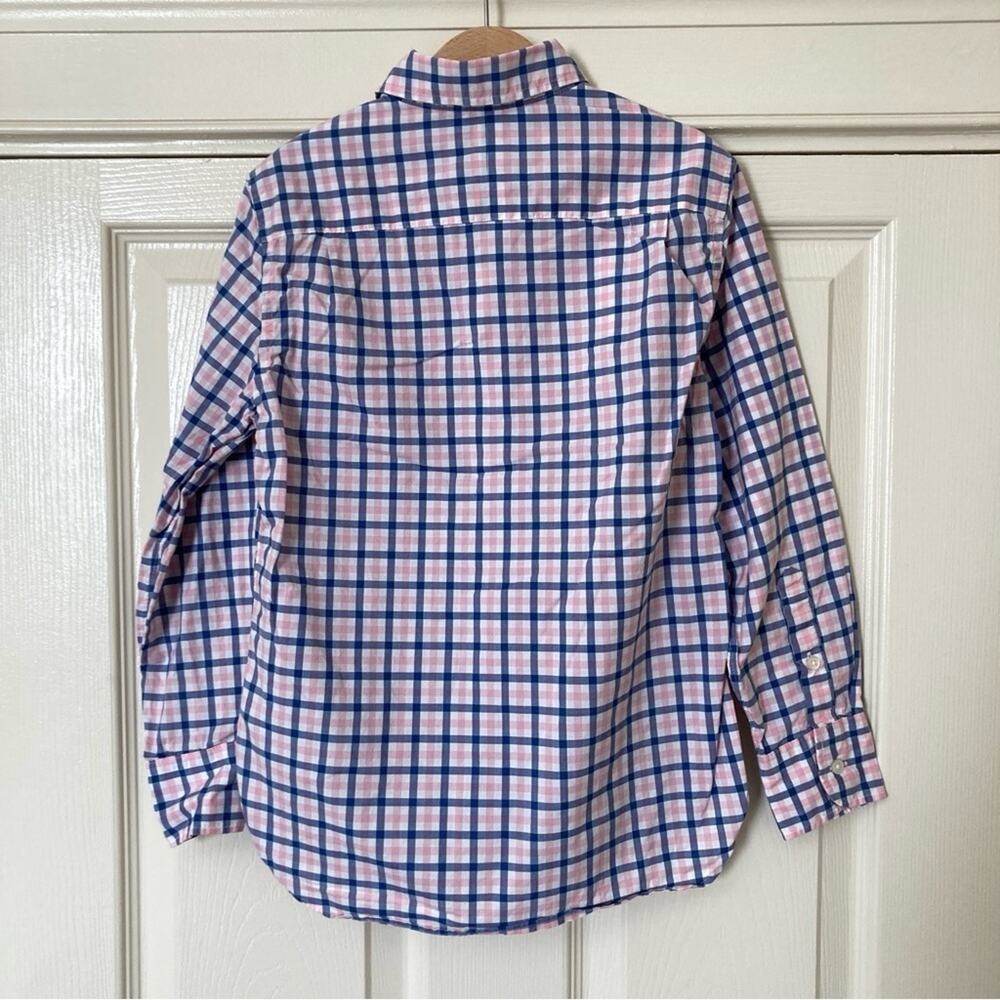 Crewcuts Kids Plaid Button Down Shirt in Blue and Pink Boys Size 8 - Picture 2 of 8